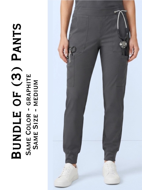 Landau Pants - Landau - Bundle
Women's Cargo Jogger Medical Scrub Pants (3 pairs)